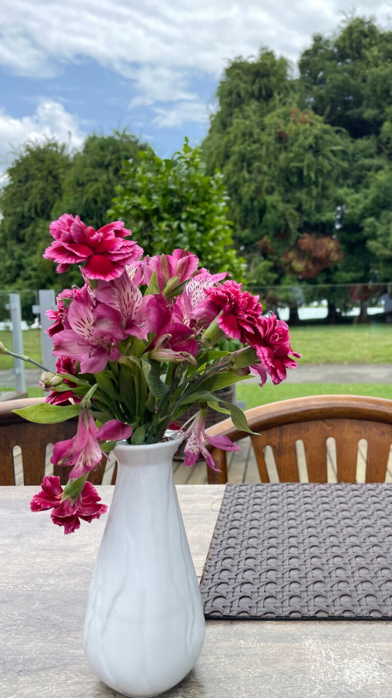 Decoração com flores naturais